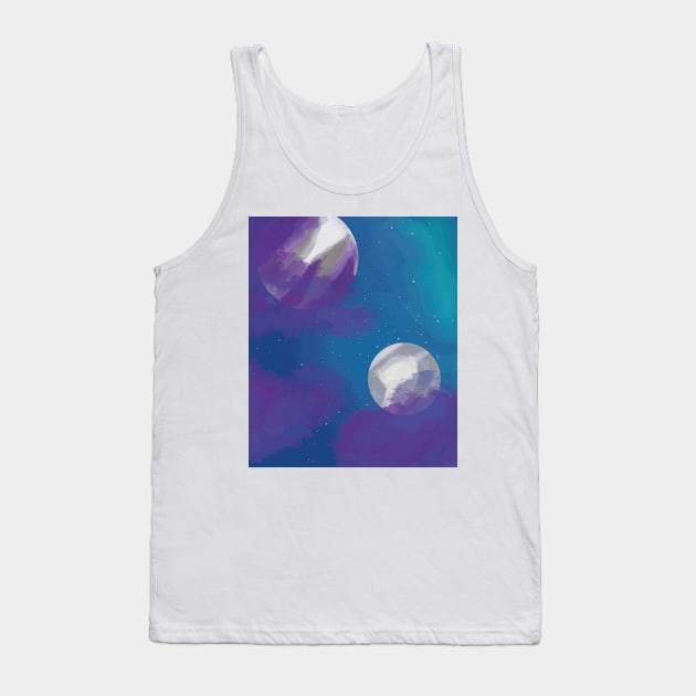 Space illustration Tank Top by drageklo